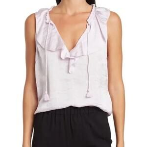 Paige Split Neck Ruffle Top